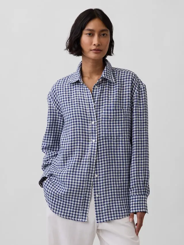 Gap Women's 100% Linen Oversized Shirt