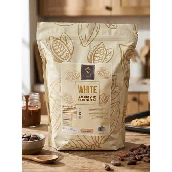 White Chocolate Drops 5kg Baking Chips | Cavella