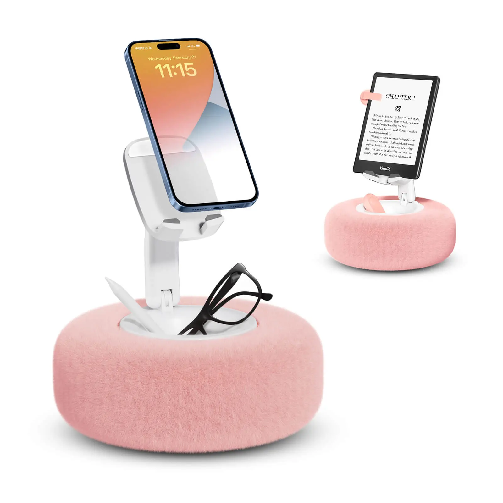 Viozon Phone Holder for Bed, Compatible with 3.5-11" Phones, Kindle & Tablets, Tablet Stand for Reading, Watching Videos, & Hands-Free Use in Bed, Pillow Stand, Kindle Accessories, Perfect for Kindle YW