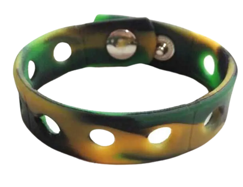 Camo Wristbands for Shoe Charms Adjustable Bracelets - Military 7" or 8" (Set of 2)