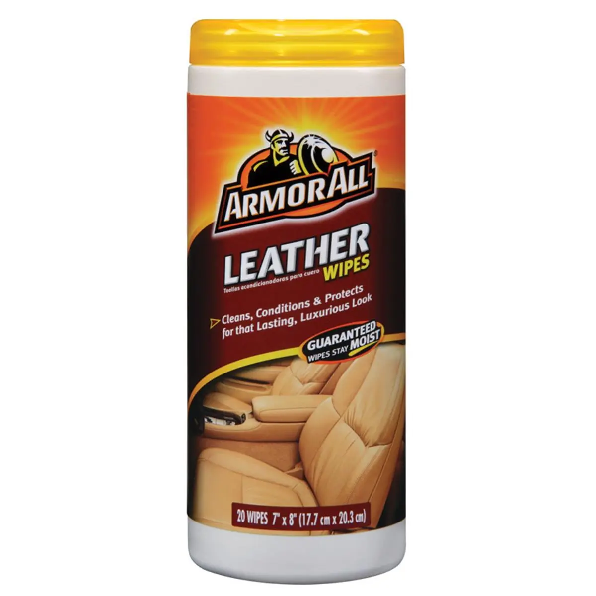 Armor All 8132326 Assorted Leather Surface Cleaner Wipes - 20 Count, Consumer-Grade Car Interior Cleaning Supplies
