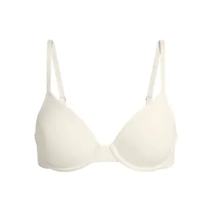 COTTON JERSEY T-SHIRT BRA | BONE