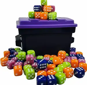 Family Games Dice Fast-paced 2-4 Player Board Game with Colorful Dice Set and Dumpster for Exciting Gameplay