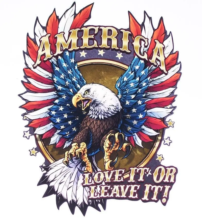 America Love It Or Leave It American Flag Eagle #1 Decal / Sticker Great for car truck or SUV Window