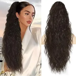 NOKOARI 30in Heat Friendly Synthetic Curly Wavy Claw Clip Ponytail Extensions, Natural Soft Heat-Resistant Hairpiece for Daily, Party Use outdoorfun