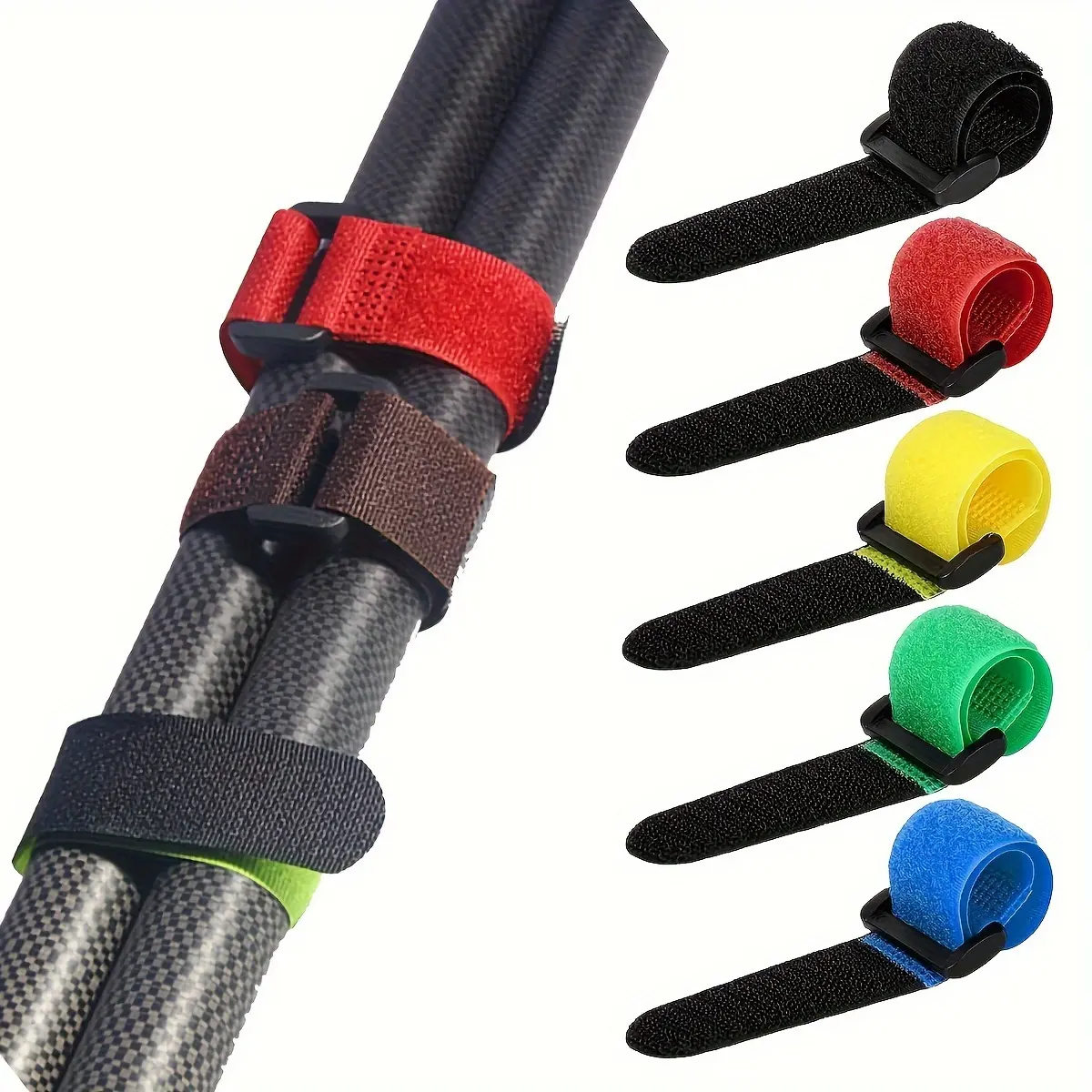 10/20pcs Fishing Rod Tie Strap, Fishing Pole Fixing Wrap Band, Rod Holder, Outdoor Fishing Tools, Fishing Accessories, Durable & Secure Design, Fishing Pole Holders