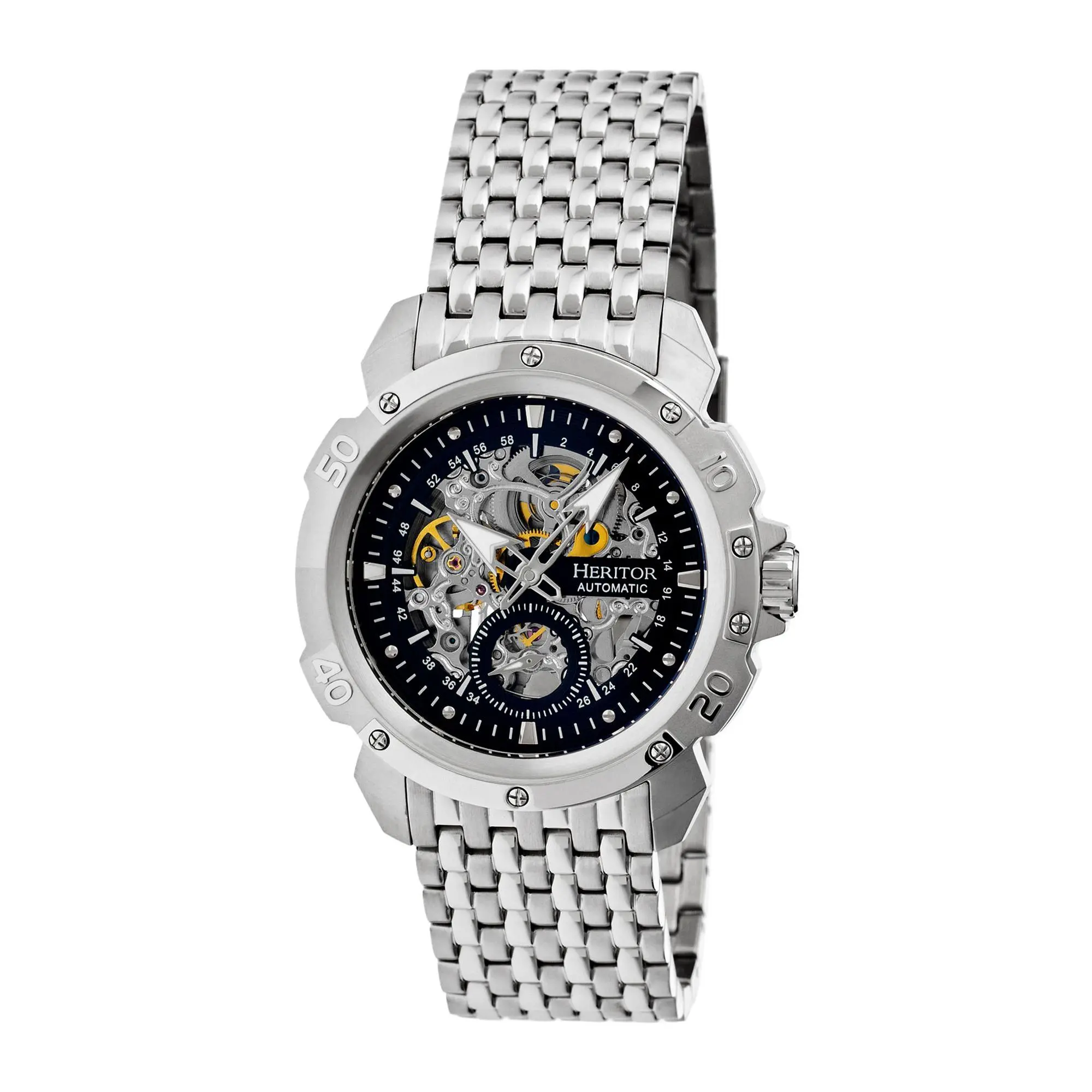Heritor Automatic  Men's Conrad Stainless Steelkeleton Watch