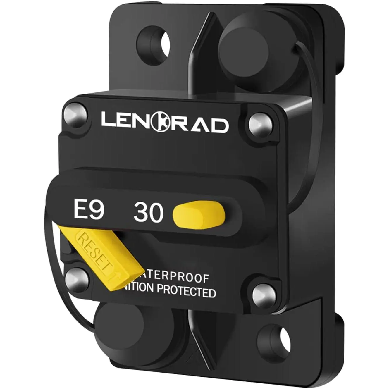 30 Amp Marine Circuit Breaker Resettable 30A with Manual Reset Switch Button for Boat, Trolling, RV, Yacht, 12V - 48V DC, Waterproof, Surface Mount(30 Amp Boat Circuit Breaker)