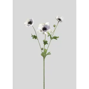 Artificial Anemone Flowers in Lavender Cream - 26"