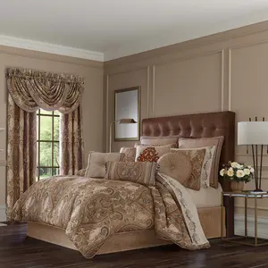 Luciana Beige 4-Piece Comforter Set By J Queen