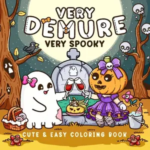 Halloween Cute Coloring Book for Adults & Teens, Unique Cover Design, Perfect Gift for Halloween, Christmas, Valentine's Day, Birthday, Art Supplies