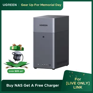 【LIVE ONLY】UGREEN NASync DH2300 2-Bay Desktop NAS, Support Capacity 60TB (Diskless), Remote Access, AI Photo Album, Beginner Friendly System, 4GB LPDDR4X RAM,1GbE, 4K HDMI, Network Attached Storage（Drives Not Included）,TikTokShopHolidayHaul outdoorfun