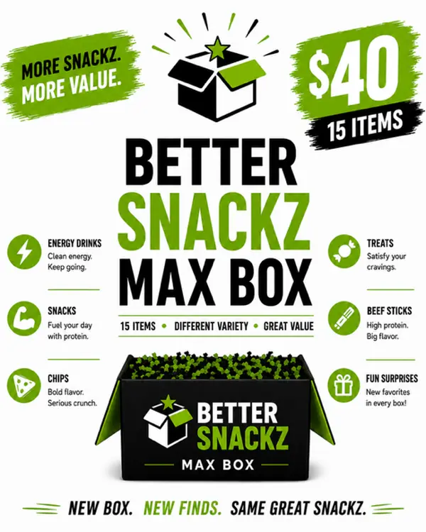 Better Snackz Max Box (15 Items)