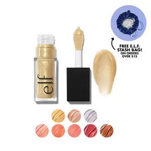 e.l.f. Glow Reviver Lip Oil Glimmer, Hydrating Lip Oil with Glitter Finish 7.6mL