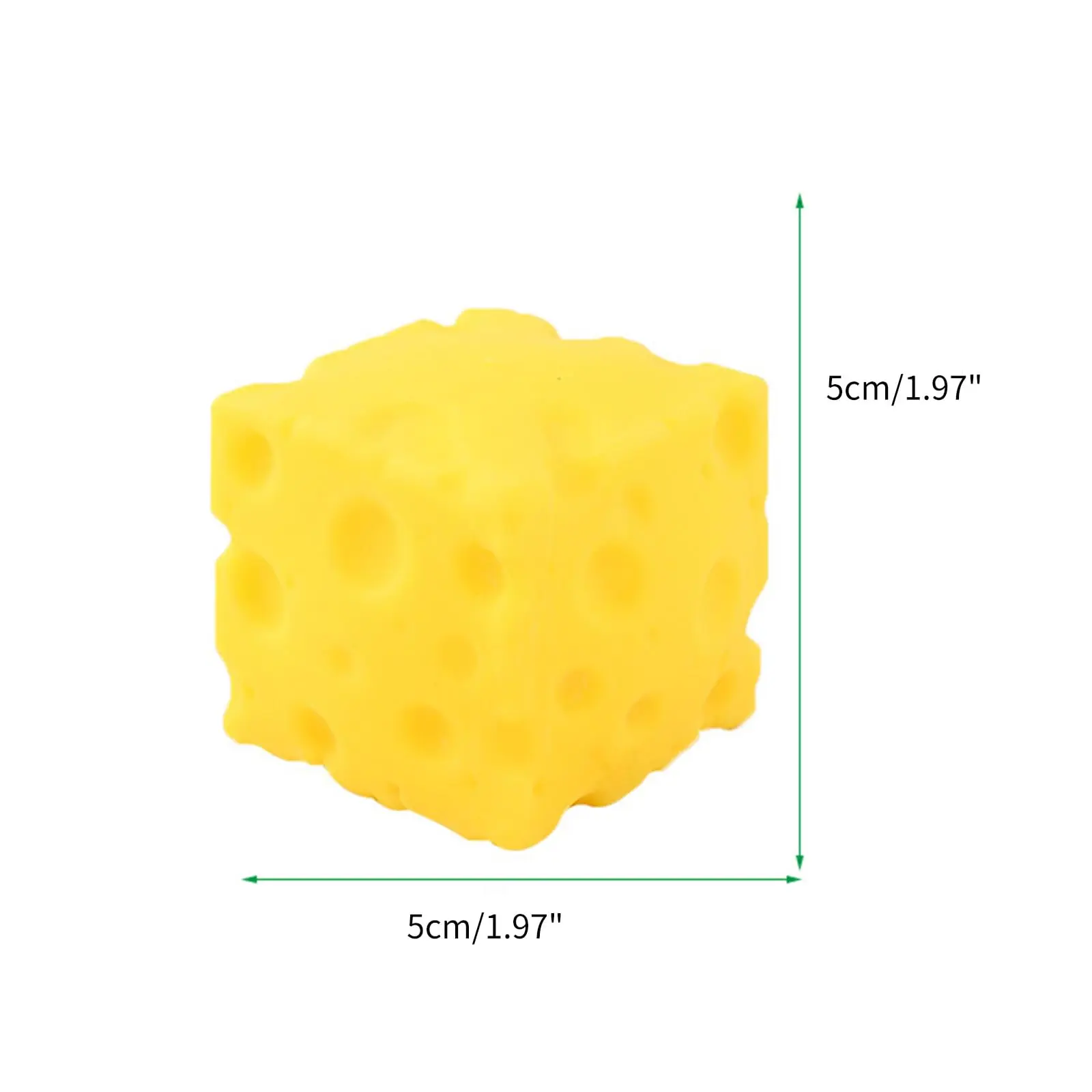 Cheese Shaped Squishy Cube Block (1 PC, 5×5×5 cm) - Soft Unisex Sensory Fidget Relief Toy for Teens+, Easter Basket Stocking Stuffers, Stress Balls Cube