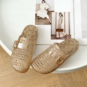 Women’s Jelly Closed Toe Slides |   Hollow Waterproof Non-Slip Summer Beach Sandals