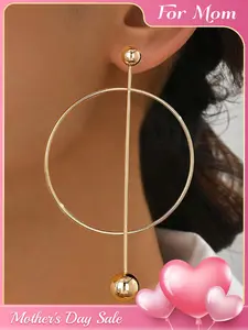 A pair of stylish minimalist geometric earrings - Unique hoop-shaped accessories that complement any outfit - Perfect for everyday wear | Parties and events - The ideal gift for her - Dainty Lightweight Hoops Statement Earrings Versatile Earrings