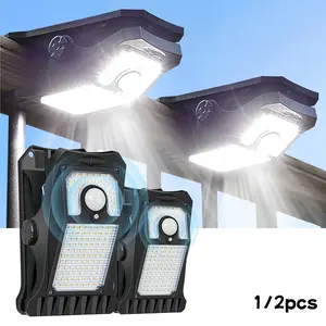 Solar Motion Sensor Clip Light, Ip65 Waterproof Wireless Outdoor Security Lighting, Adjustable Solar Flashlight, Rechargeable Batteries Included
