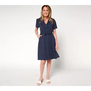 Me by Jennie Garth Petite Dottie Printed Dress
