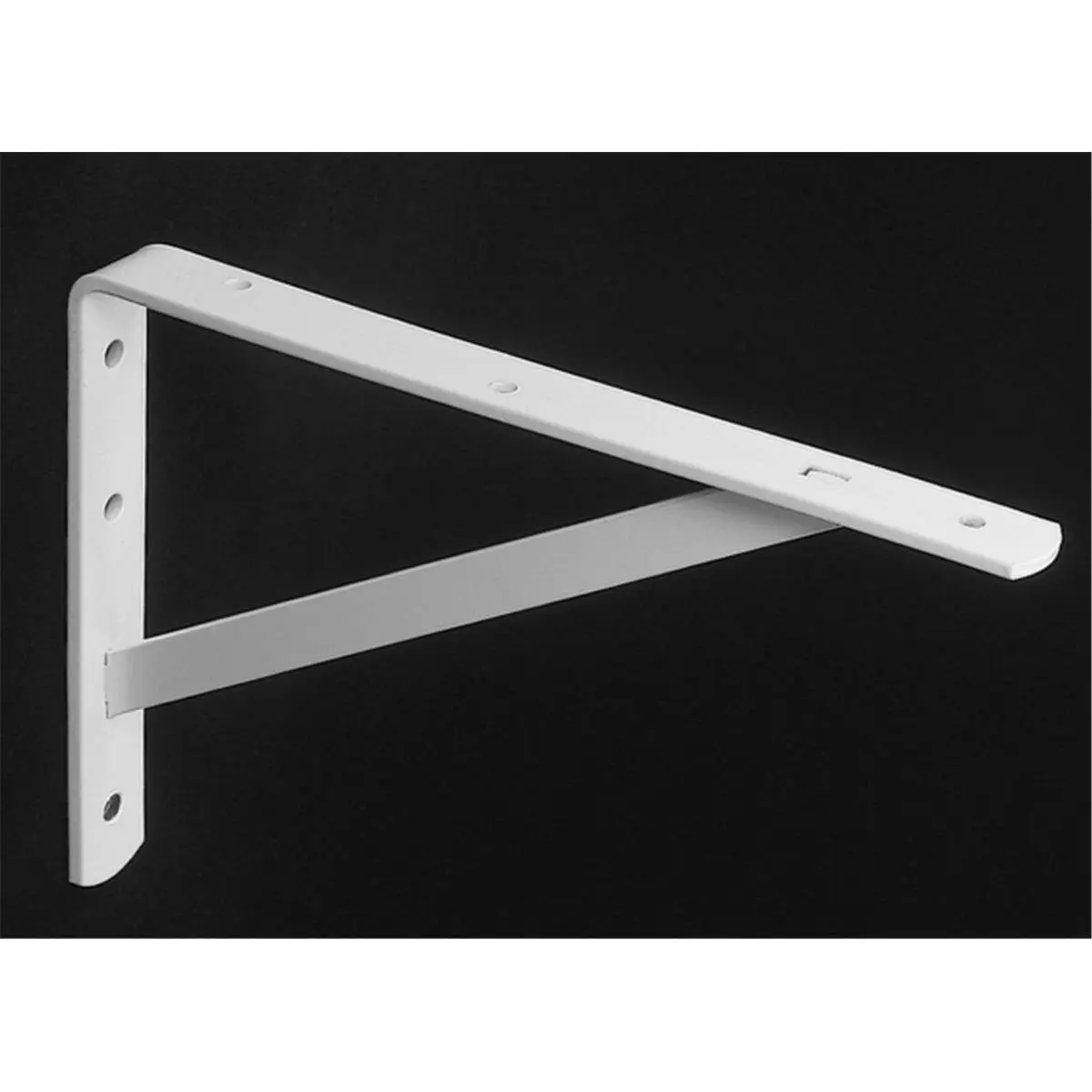 212 MAIN 12-in Epoxy-Coated White Heavy-Duty Shelf Brackets (1000 lbs Capacity) - Wall-Mount Organizer for Wooden Shelves, Model 208WH300, 12 Inches, Wall Organizer Shelf