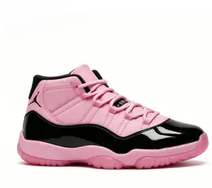 Sweet Dark Contrast Pink Accent Mid Sneakers Matching Pink Rubber Outsole Footwear