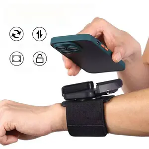 New 3-In-1 Arm Wrist Phone Holder, Outdoor Running Sports Arm Bag Live Navigation Universal Wristband Stand, Adjustable Comfortable Design, Jogging Equipment