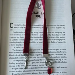Vampire inspired velvet ribbon bookmark