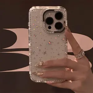 [Hot seller]A Stylish And High-Quality Phone Case Designed with Sparkling Rhinestones And Star Sequins, Suitable for Various for iphone 17promax,17pro,17 ,16promax,16,15,14,13,12 and 11pro max iphone cases Birthday gifts Christmas gifts