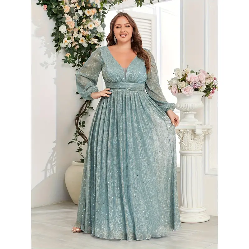 Plus Size Women's Black Maxi Dress with V Neck Short Sleeves Sequin Design High Low Mesh for Weddings Parties Proms Bridesmaid Attire - TikTok Shop Plus Size Women's Black Maxi Dress with V Neck Short Sleeves Sequin Design High Low Mesh for Weddings Parties Proms Bridesmaid Attire - TikTok Shop