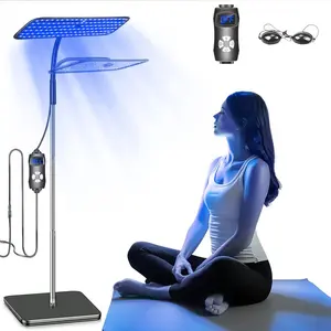 Jitesy Tanning Lamp home use with Retractable Base 50W 126 LED Bulbs 460NM+490NM Blue Light Therapy Self Tan for Face & Body Home Use Professional Sun Lamp,Gift idea for Mom Women Wife Sister Girlfriend