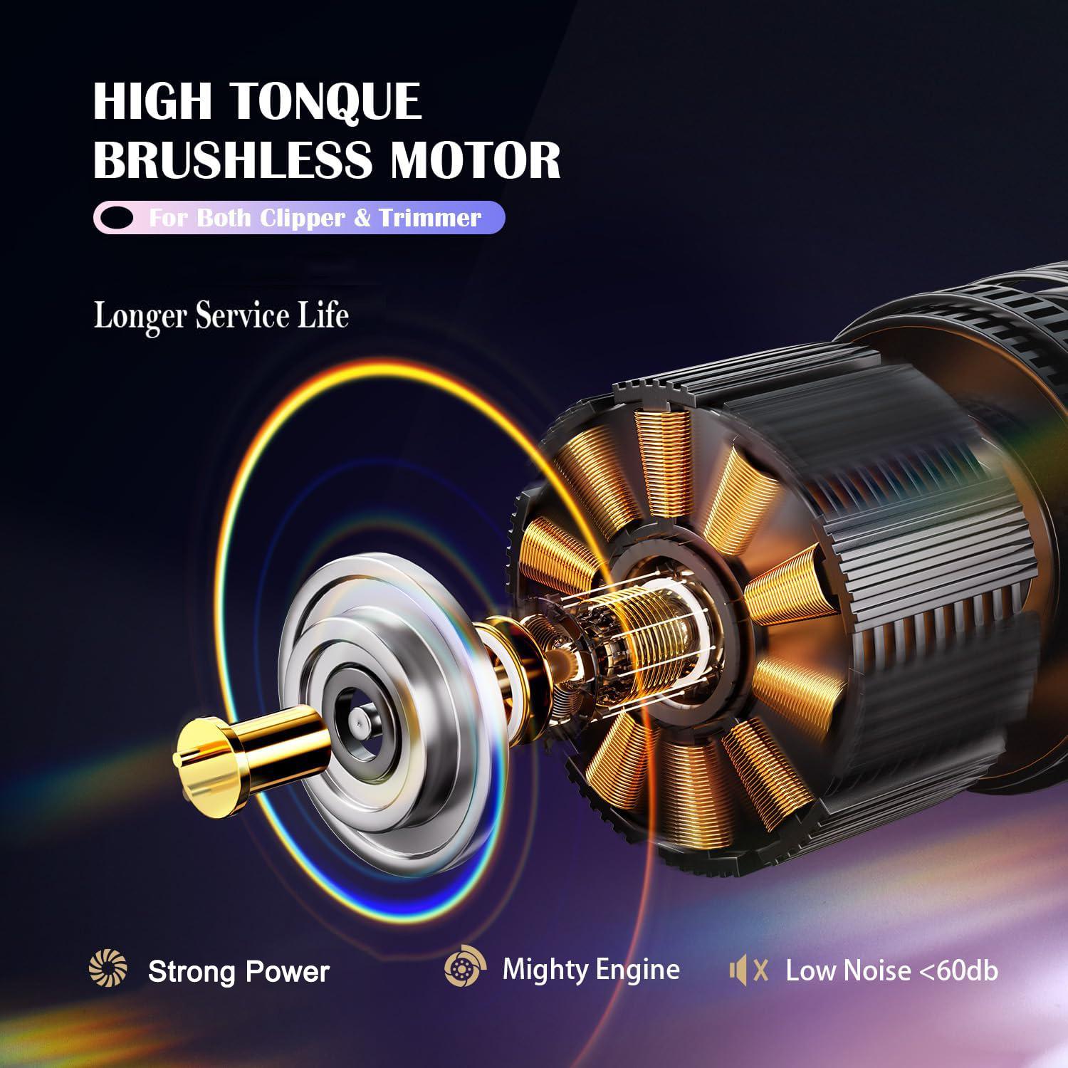 Men’s professional hair clipper, professional-grade cordless hair clipper and trimmer set, barber kit. Rechargeable beard trimmer and electric shaver for a comfortable experience