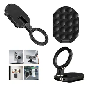 Universal MagLock Suction Cup Car Phone Mount Desktop Stand for iPhone 17 16 15 14, Strong Suction Bottom for Car Dashboard, Windshield, Wall & Glass
