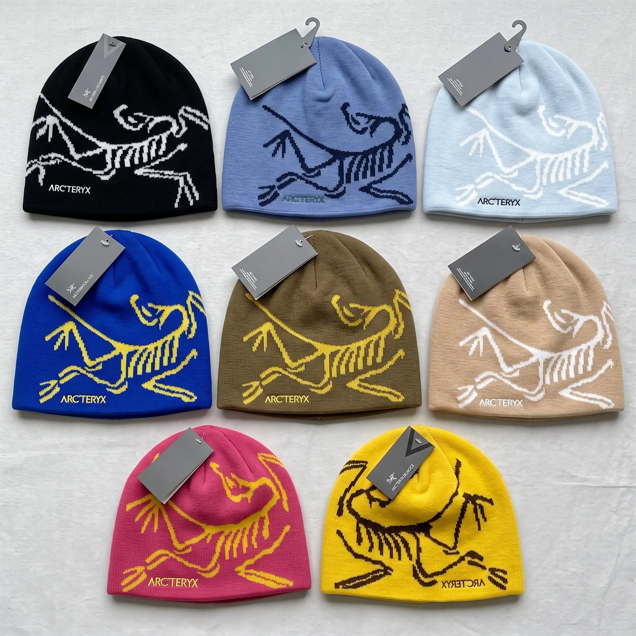 Skeleton Graphic Knit Beanie, Unisex Warm Winter Skull Cap, Soft Stretch Outdoor Ski Hat, Gorpcore Streetwear Style
