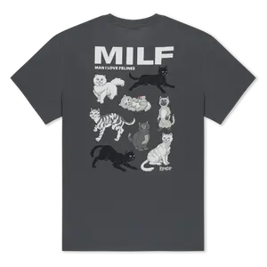Man I Love Felines Tee (Charcoal)