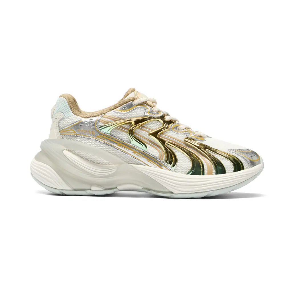 PUMA Womens Inverse Shimmer Lace Up Sneakers Shoes Casual - Off White