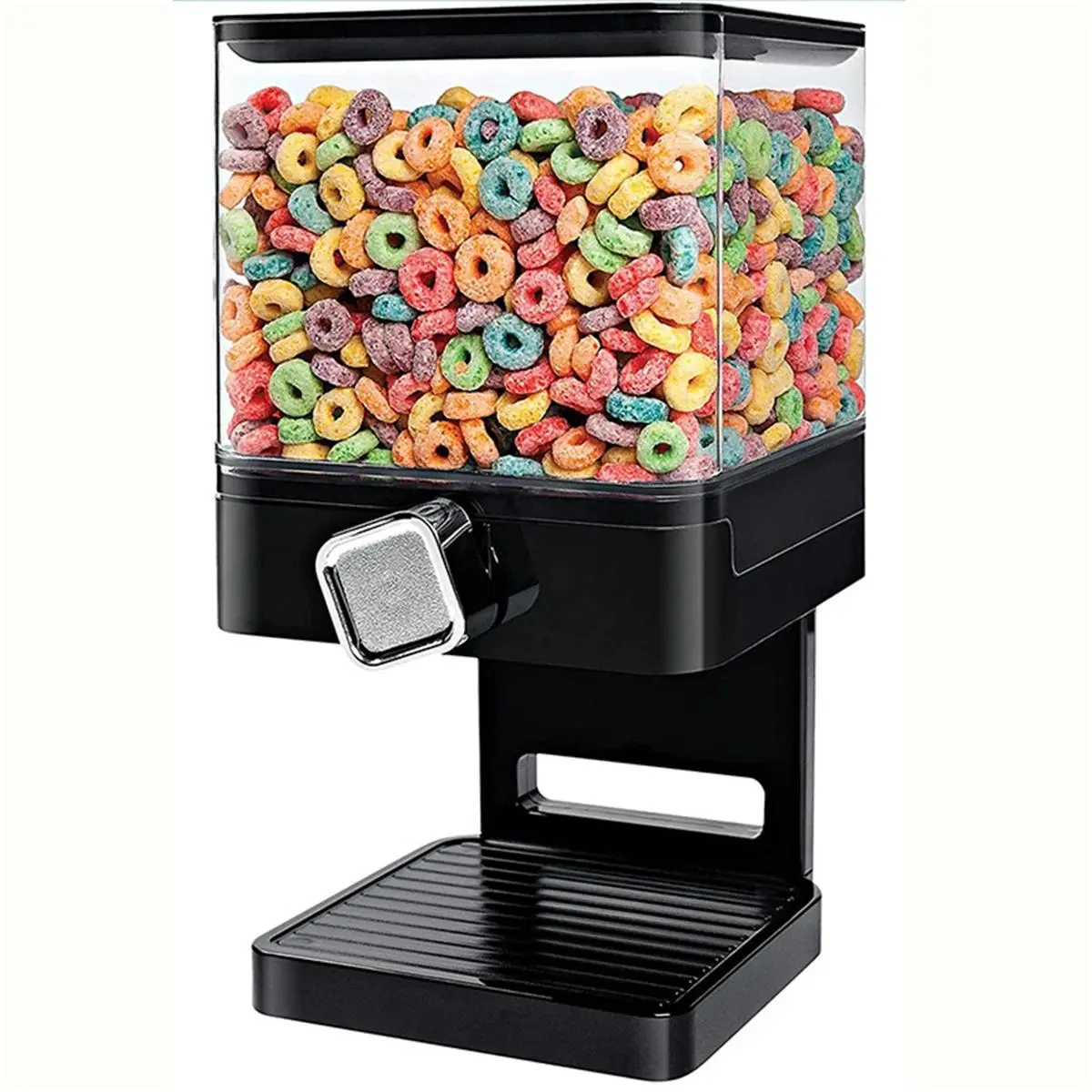 Dry Food Cereal Dispenser Box Container，Transparent Cereal Dispenser,Double Barrel Cereal Dispenser,Food Storage