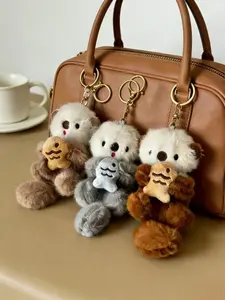 Delicate Otter Keychain - Stylish Ring Pendant Bag Charm for Handbags, Backpacks - Animal Lovers’ Leisure & Outdoor Daily Decoration Accessory
