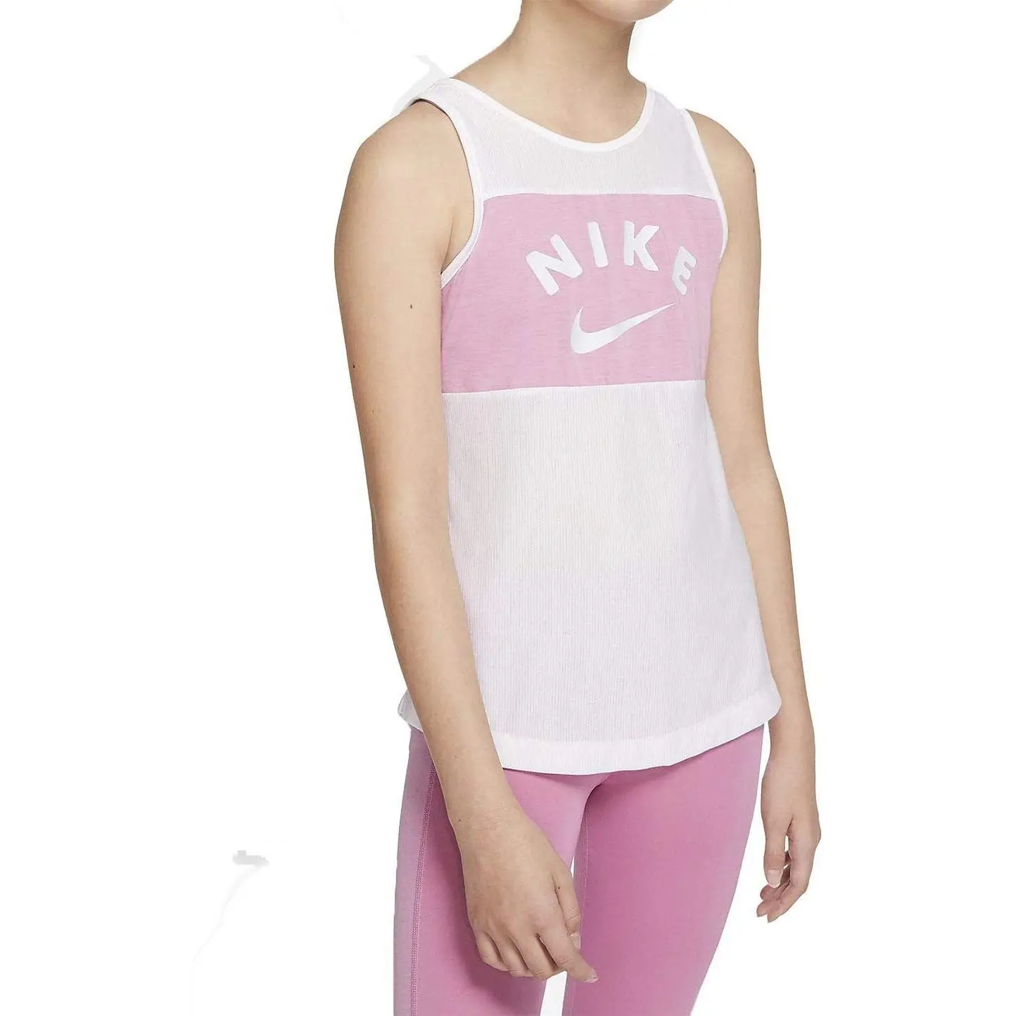 NIKE Female Training Tank Top - Solid Scoop Neck, Sleeveless Regular-Fit Athletic Shirt for Gym, Workout