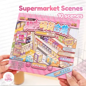 JoyJolly New Stocking series scenestickers 10 different scenes stickers diy crafts Pink Purple version free stick gift