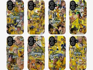 8 Styles Savannah KJ Jackson Phone Case Banana KJ4 Tough Case Baseball Yellow Team Case Cover For iPhone X 11 12 13 14 15 16 17 Air Plus Pro Max