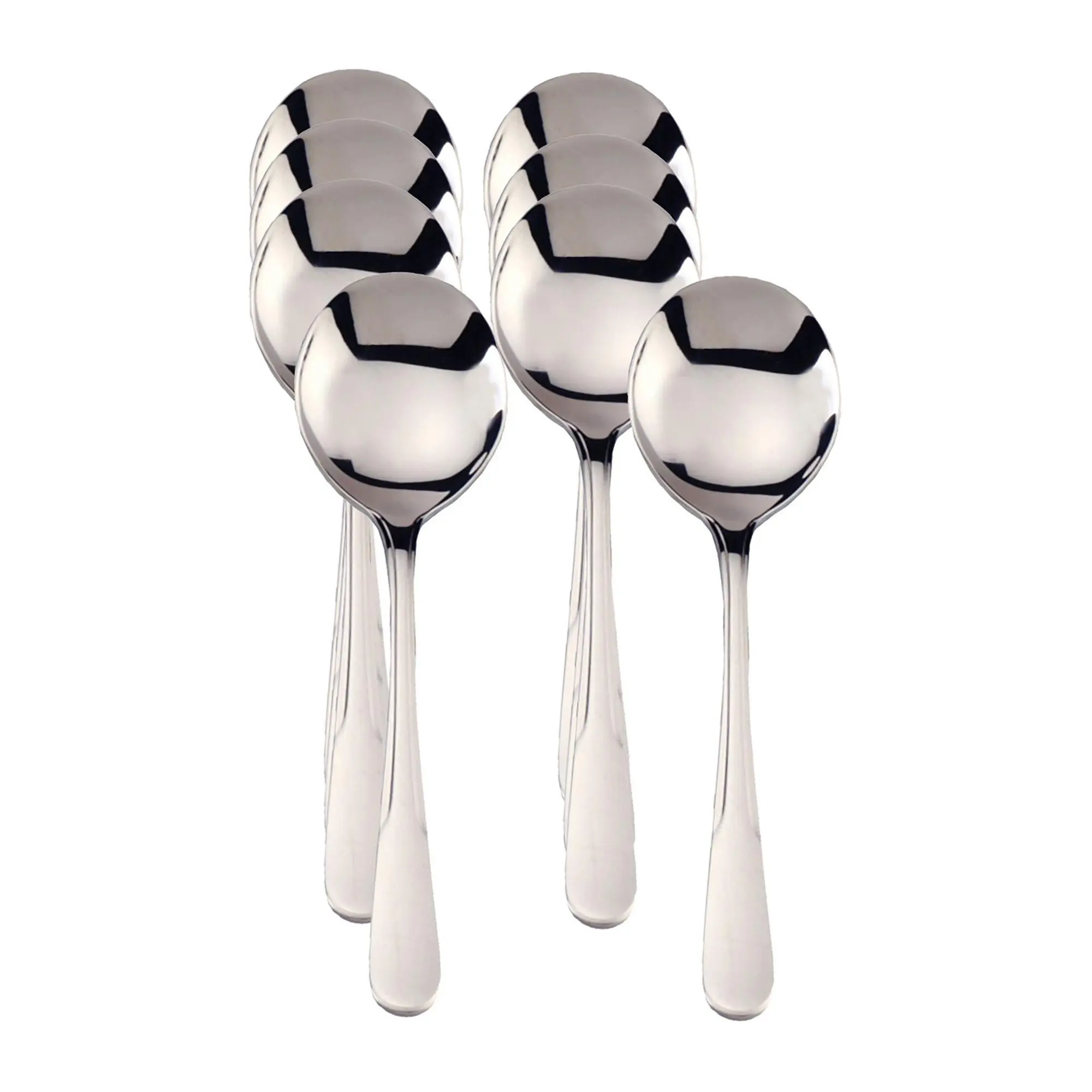 RSVP Set of 8 Stainless Steel Soup Spoons