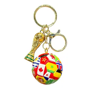 Metal Soccer Ball Keychain Set Football Sports Key Chain Great Gift for Sports Fans Men Women Football Enthusiasts Team Spirit Keyring Accessories for Outdoor Activities Fans Collection
