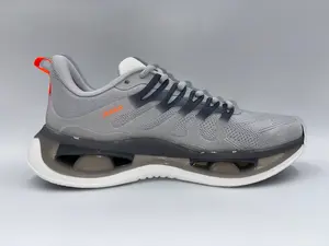 Gray & Orange - Lightweight Breathable Running Sneakers