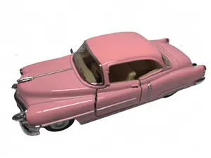 KINSMART 1953 Cadillac Series 62 Coupe 1:43 Scale Diecast Model Pink Pull-back Action Openable Doors Officially Licensed Collectible Car