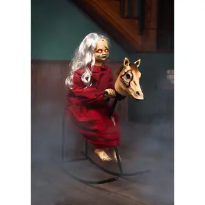 3.5FT Rocking Rebecca the Zombie Doll Animatronic Decoration