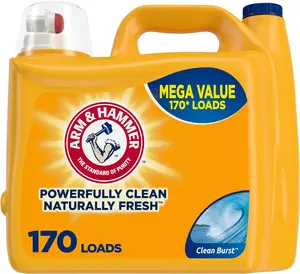 170 Loads Liquid Laundry Detergent, 170 Fluid Ounces, Clean Burst Scent