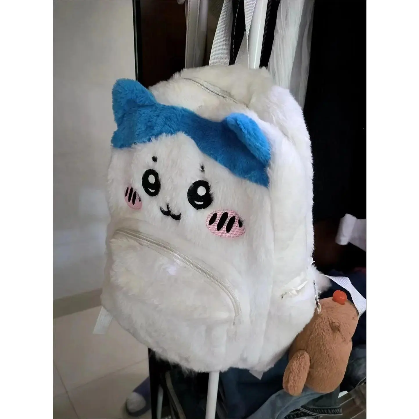 Cute Plush Embroidery Large Capacity Super Cute Chiikawa Backpack Trendy Student Bag Hachiware Ins Backpack