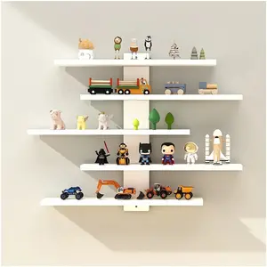 Adjustable Wall-Mounted Display Shelf, 5 Layers Storage Rack for Action Figures, Mini Blocks, Collectibles, Modern Home Decor Organizer, Wall Mount Design