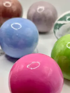 ASMR Painted Cracking Clay Balls – Set of 12 (Approx. 2") | Soft Clay | Polish Finish | Handmade ASMR Kit