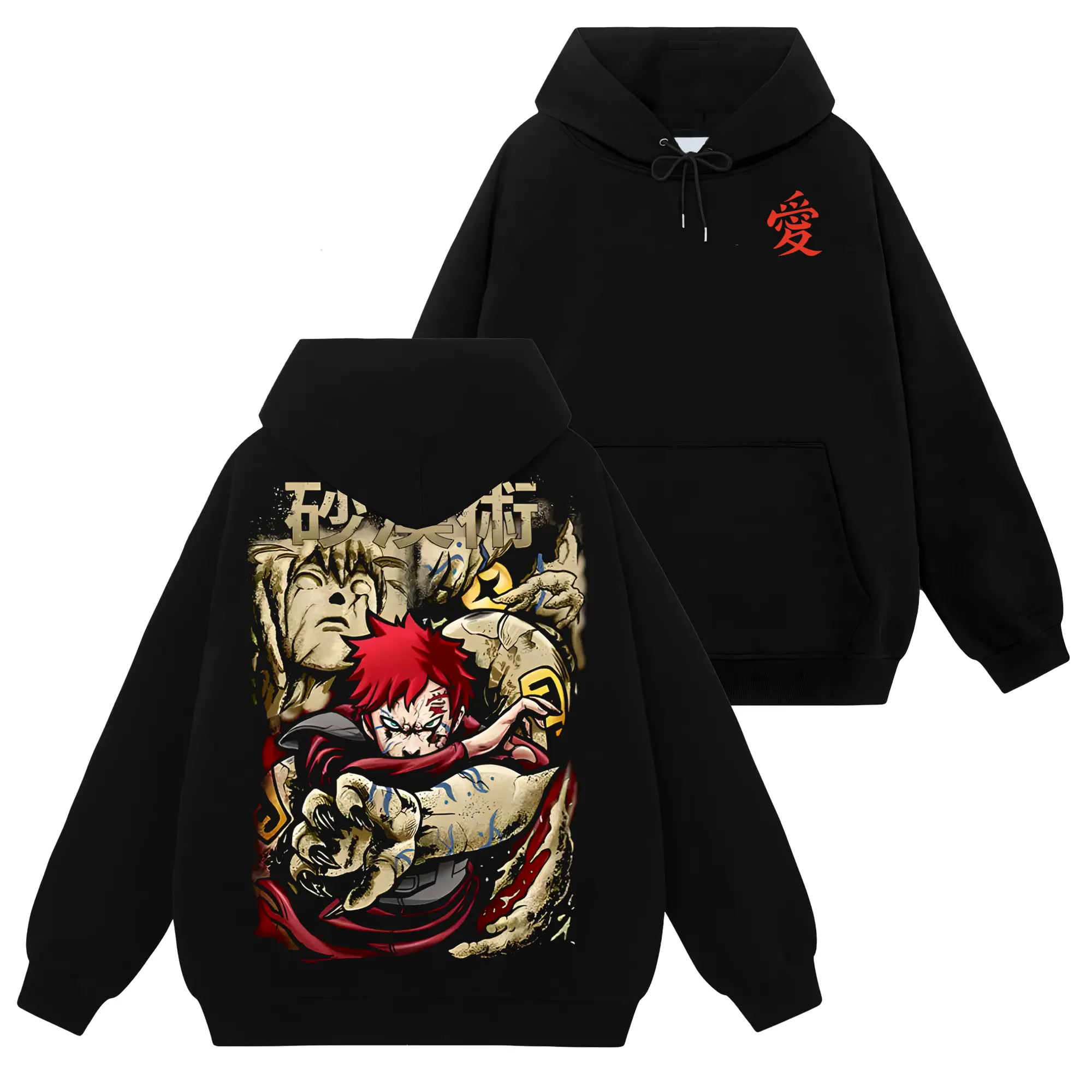 [Shinobi Shop] Limited Gaara Kazekage Hokage Shukaku - Naruto Shippuden #169 Hoodie T-Shirt Sweatshirt, Retro Vintage Unisex Graphic 90s Cotton, Gift For Wibu, Anime Manga Y2K Streetwear Fabric Womenswear